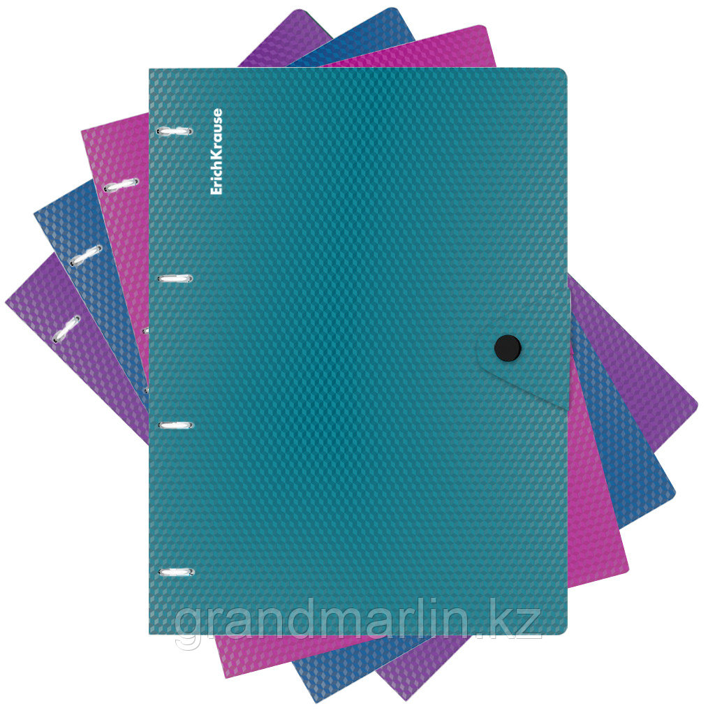 Тетрадь общая с пластиковой обложкой на кольцах ErichKrause Vivid, ассорти, А4, 80 листов, клетка, н, фото 1