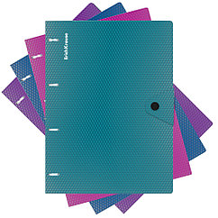 Тетрадь общая с пластиковой обложкой на кольцах ErichKrause Vivid, ассорти, А4, 80 листов, клетка, н