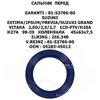 SUZUKI САЛЬНИК КОЛЕНВАЛА ПЕРЕД 45x63x7,5 AVENSIS/COROLLA/ESTIMA/IPSUM/PREVIA/RAV 4/SUZUKI GRAND VITARA