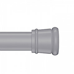 Карниз для ванной комнаты, 110-200 см, серый, IDDIS, SRC0120i14