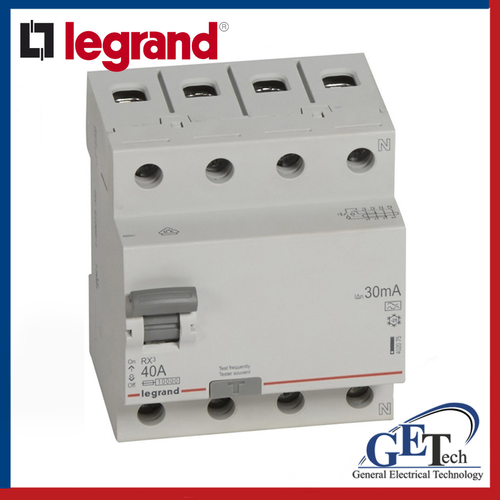 Автоматический выключатель УЗО ВДТ RX3 4p 25А, 40А, 63А (30мА-АС) Legrand, фото 1
