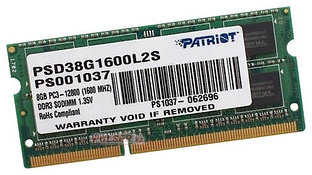 SODIMM Оперативная память Patriot PSD38G1600L2S 8 Гб