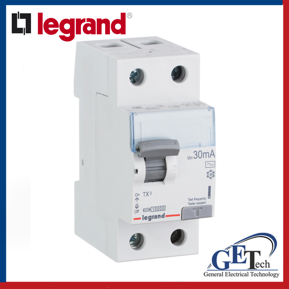 УЗО Legrand TX3 ВДТ 2P 25А, 40А, 63А 30мА АС