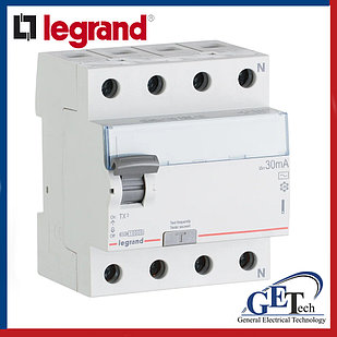 УЗО Legrand TX3 ВДТ 4P 25А, 40А, 63А 30мА АС
