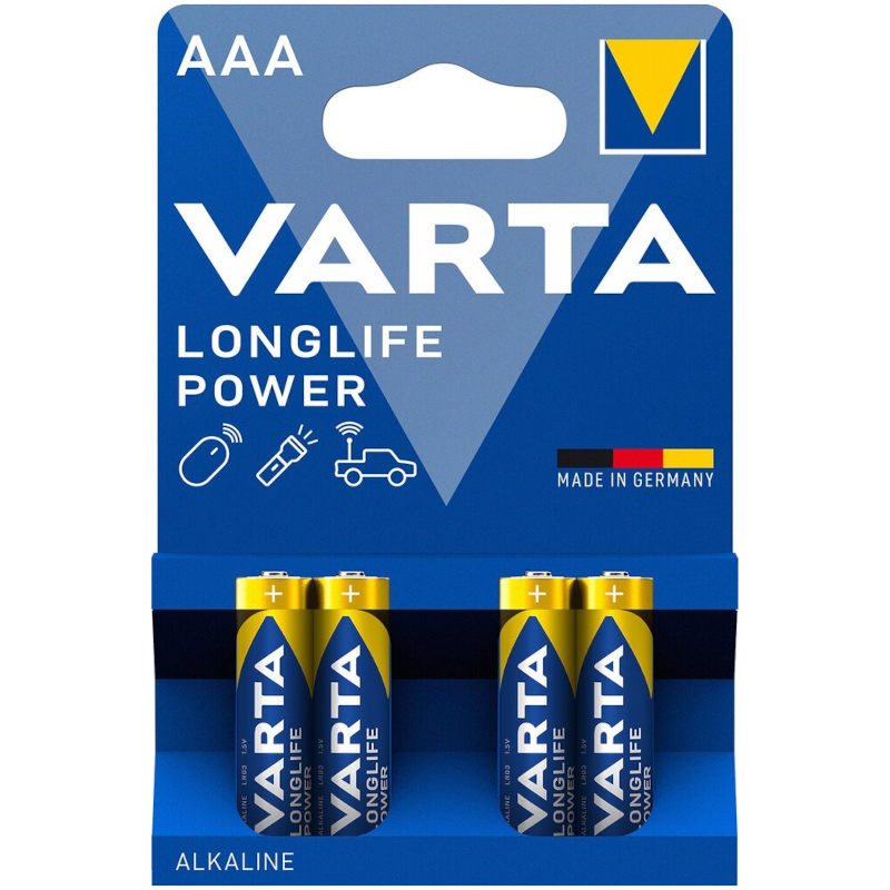 Батарейка щелочная VARTA High Energy Longlife Power AAA/LR03, 4 шт