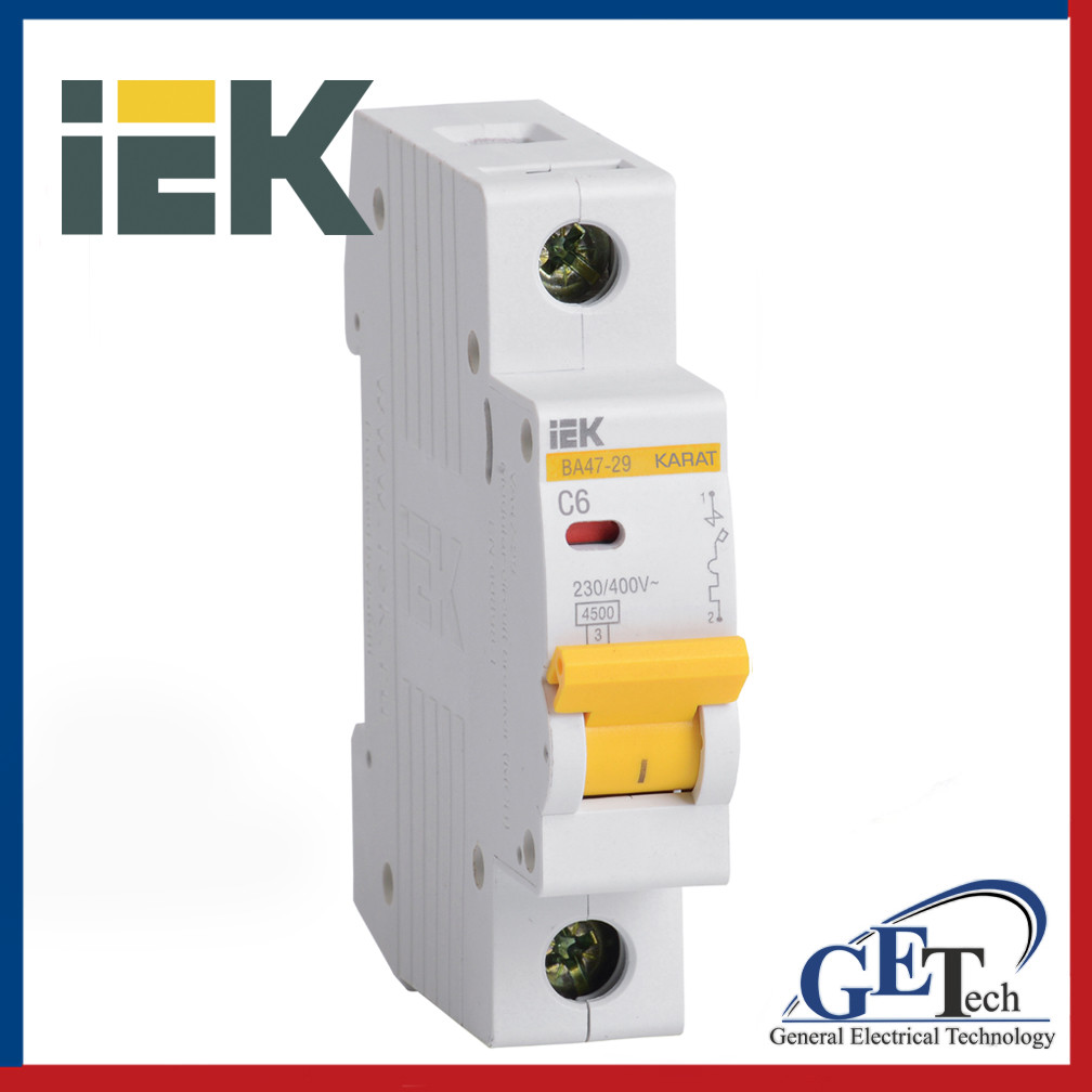 Автоматический выключатель ВА47-29 1Р 6А 4,5кА ИЭК, фото 1
