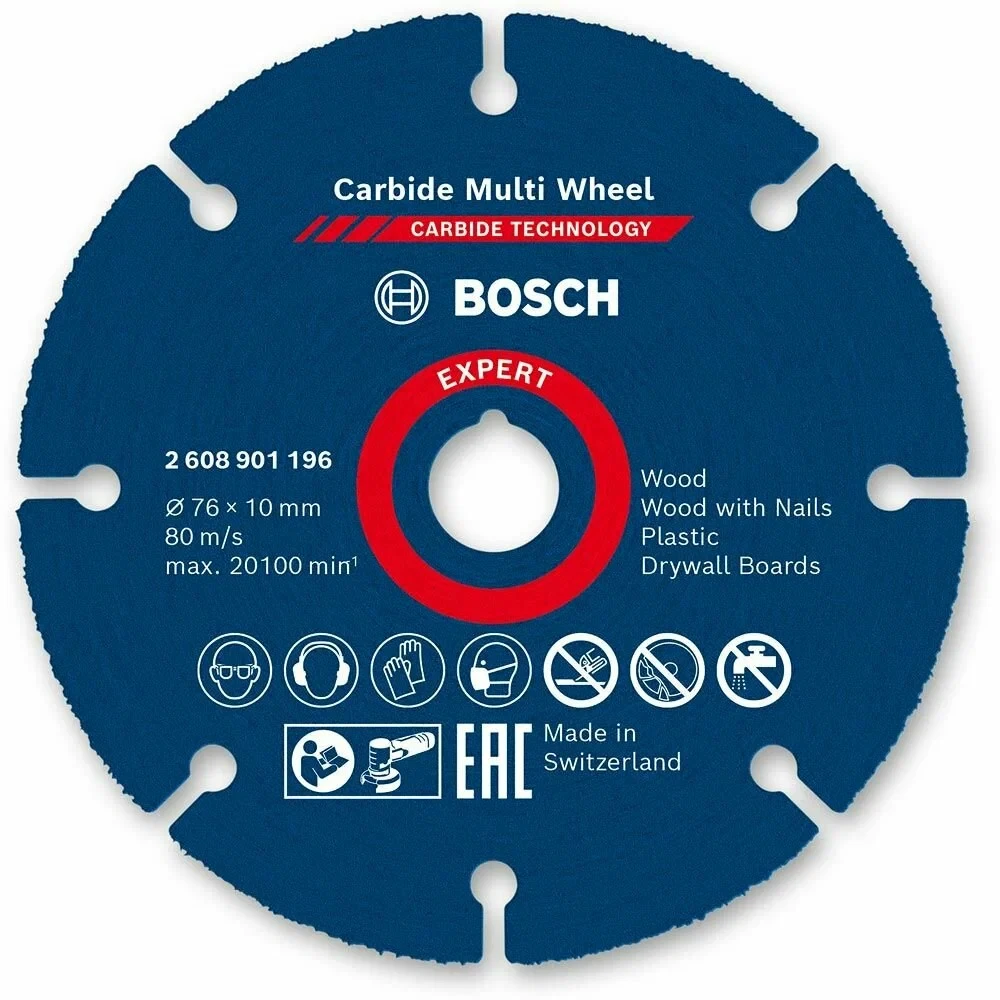 Bosch Carbide Multi Wheel Отрезной твердосплавный диск для GWS-12V-76