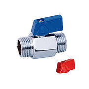 Кран шаровый мини ХРОМ Ду 15 (1/2") наруж./наруж. (10/200)
