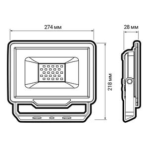 Прожектор светодиодный PFL-C3 100Вт 6500К IP65, фото 3