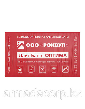 Утеплитель РОКВУЛ ЛАЙТ БАТТС ОПТИМА 1000x600x50, фото 1