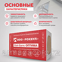 Утеплитель РОКВУЛ ЛАЙТ БАТТС ОПТИМА 1000x600x100, фото 6