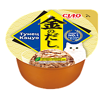 Влажный корм CIAO Kinnodashi cup для кошек Тунец Кацуо, консервы 70г