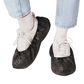 Бахилы Elegreen Стандарт Плюс черные, 2,6 г/пара, 8 мкм, 50 пар/уп