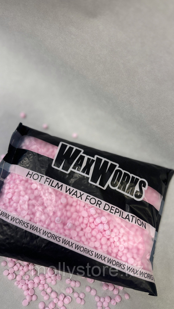 Воск для депиляции плёночный WaxWorks Pink 900 гр.