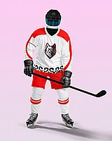 Aivengo. хоккейная форма, 40-70 размер, белая с принтом