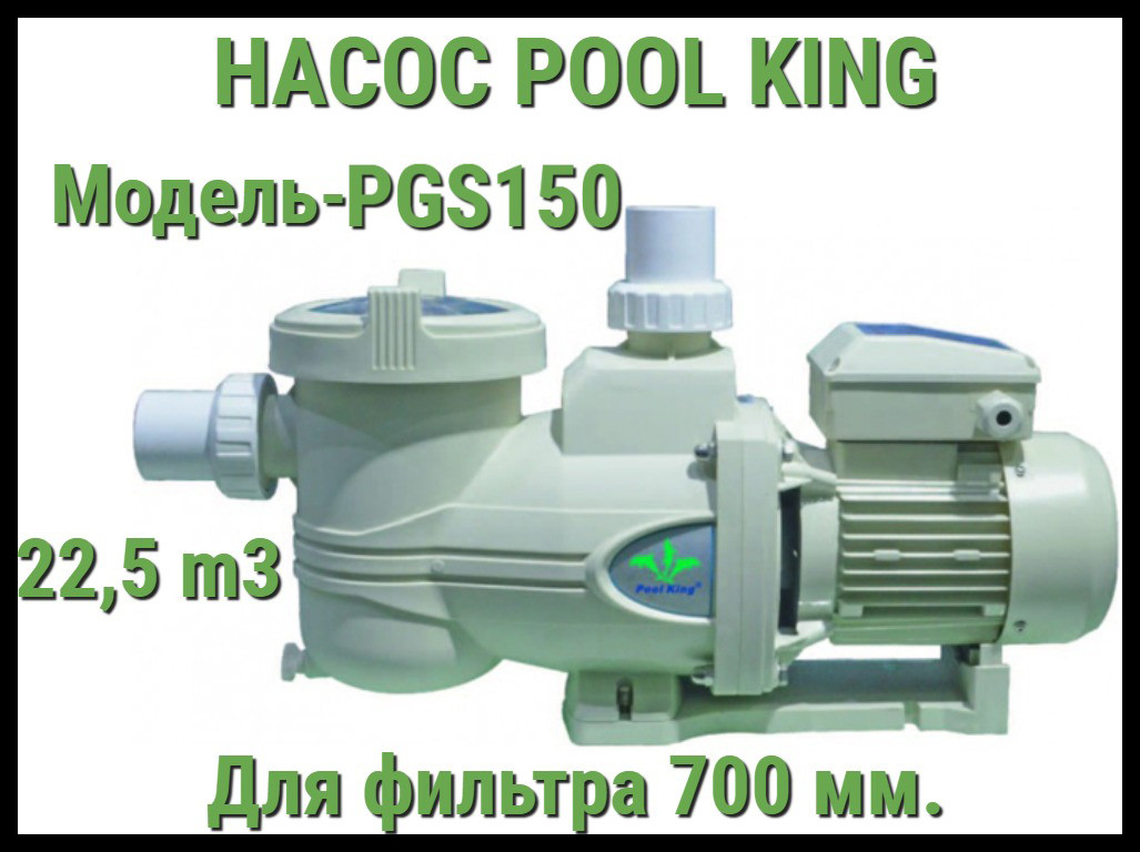 Насос Pool King PGS150 c префильтром для бассейна (Производительность 22,5 м3/ч)