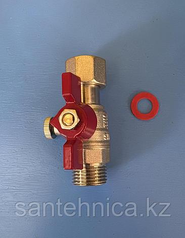 Кран шаровой для подключения манометра с НР 1/2"*1/2" BV214-C0202N (25/50), фото 1