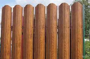 Евроштакетник металлический полукруглый