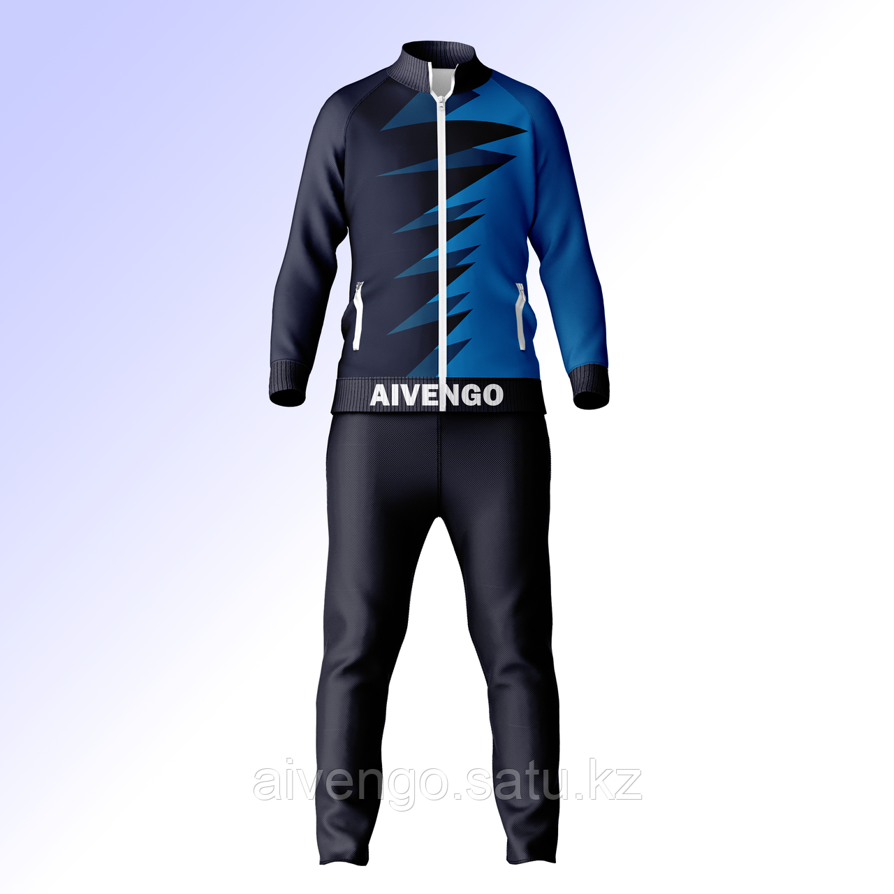 Aivengo, спортивный костюм, 56 размер, темно синий с принтом - фото 1 - id-p123374126