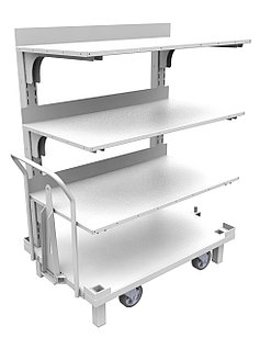 Тележка консольная одинарная, 4 уровня хранения