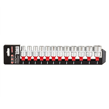 1/2" Набор 6-гран. головок (коротких) 10-24мм (12пр.) на планке