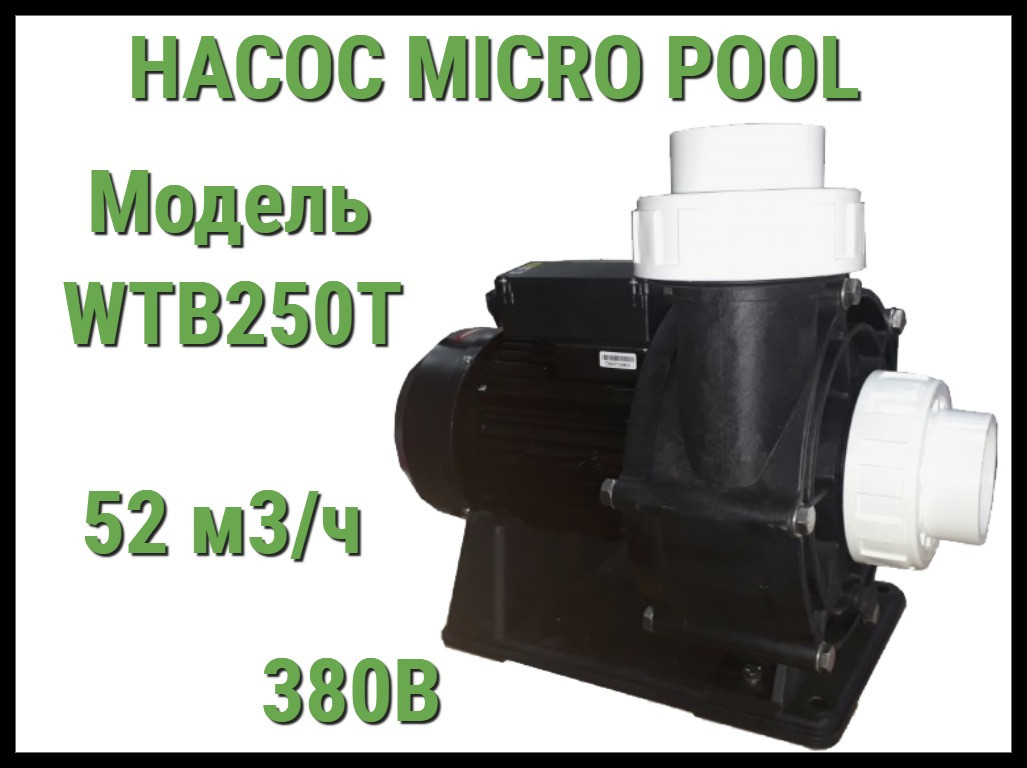Насос Micro Pool WTB 250T для бассейна без префильтра (Производительность 52 м3/ч, мощность: 3.5 л/с)