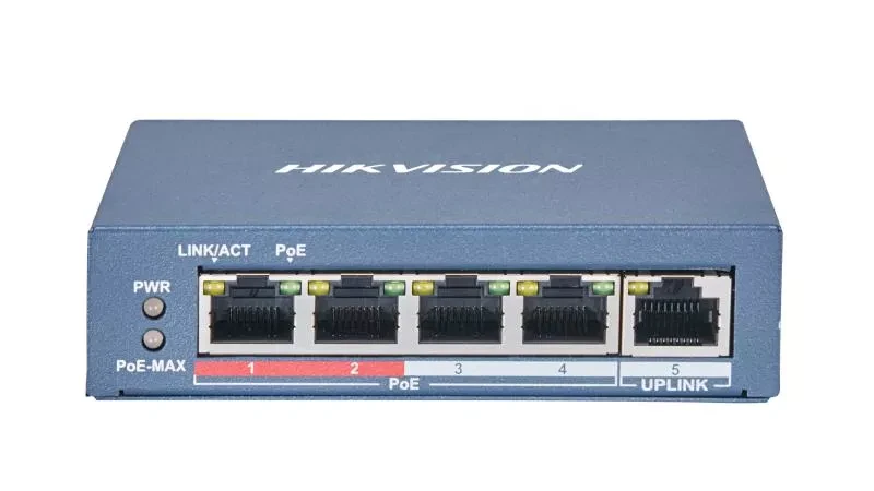 Коммутатор Hikvision DS-3E0105P-E(B), фото 1