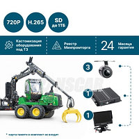 Комплект видеонаблюдения для харвестера NSCAR (3 камеры+монитор 4,3) HDD+SD