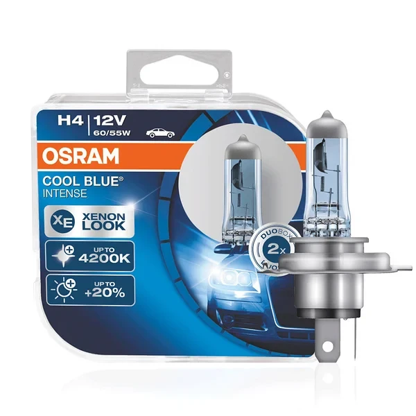 Галогеновая лампа Osram H4 Cool Blue Intense (+20%) - 64193CBI-HCB (пласт. бокс) 2лампы
