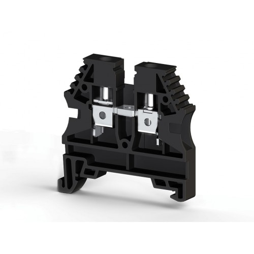 Клеммник на DIN-рейку 4мм.кв. (черный); AVK4, фото 1