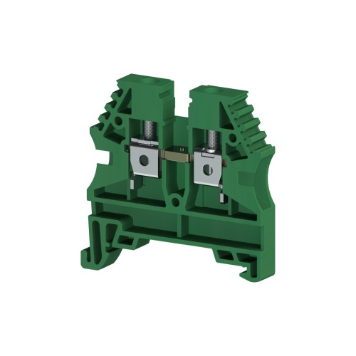 Клеммник на DIN-рейку 4мм.кв. (зеленый); AVK4, фото 1