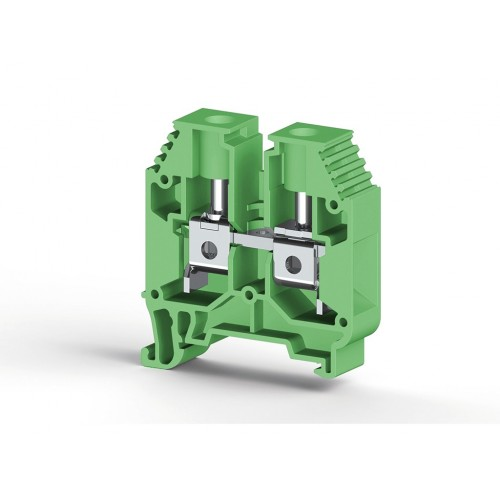 Клеммник на DIN-рейку 16мм.кв. (Зеленый); AVK16, фото 1