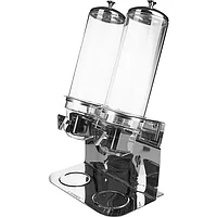 Диспенсер для мюсли двойной 4л*2 поликарбонат ,H=60,L=36,2,B=24см