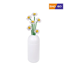 Конструктор цветы "Ромашки" в горшке (221 деталей)