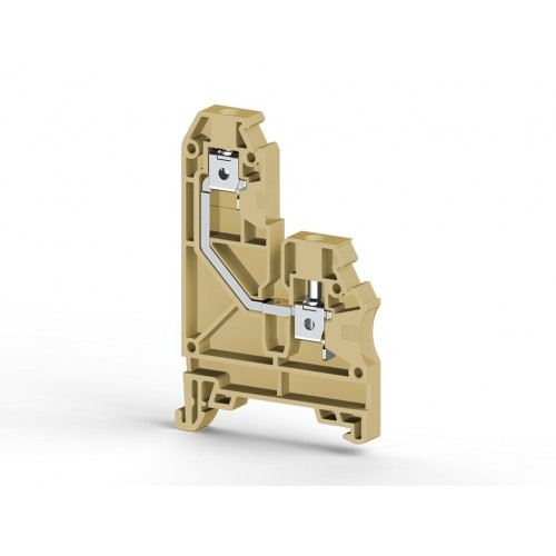 Клеммник на DIN-рейку, 4мм.кв., односторонн., (бежевый); AVK 4GD, фото 1