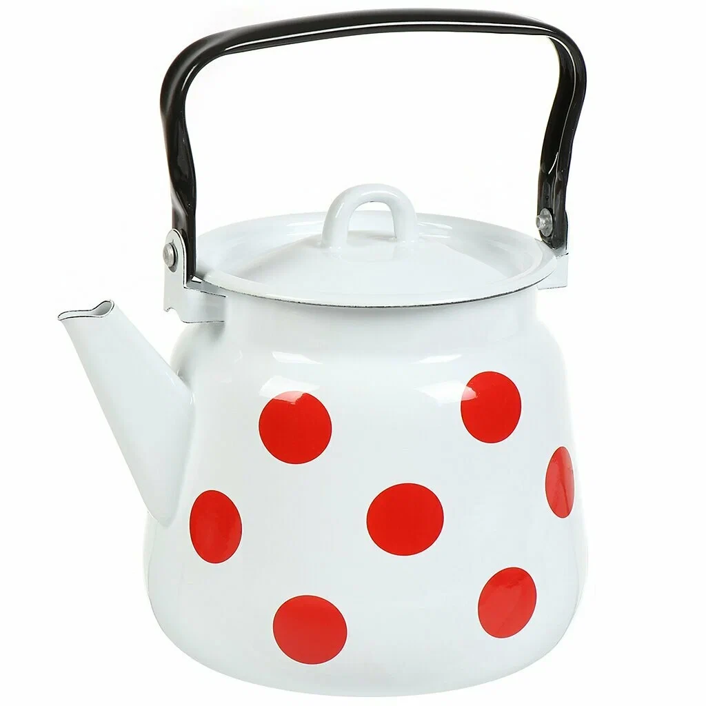 Чайник эмалированный 3,5л (Горох) 01р-2713 2/4Рч, фото 1