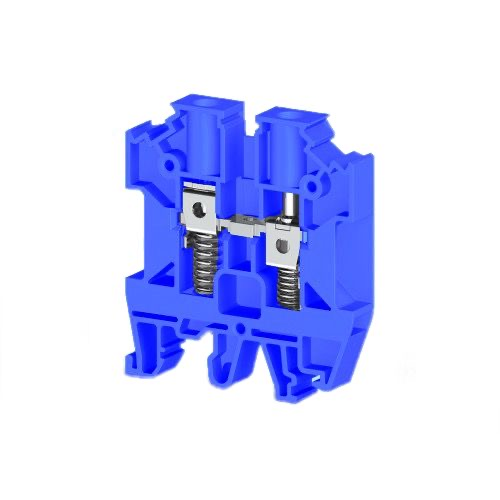 Клеммник на DIN-рейку с пружиной 6мм.кв. (синий); AVK-Y6, фото 1