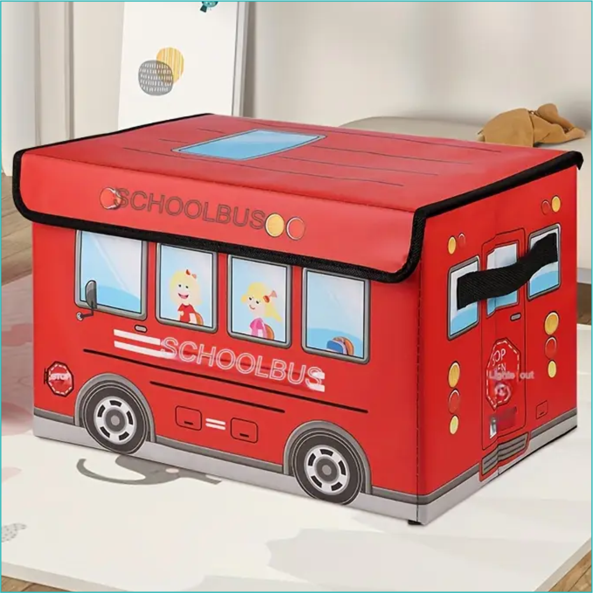 Текстильный органайзер для хранения вещей "Автобус" (красный), фото 1