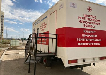 Мобильный кабинет цифровой рентгенографии и флюорографии на базе рентгенографической системы в вариантах исполнения: GXR 32 SD