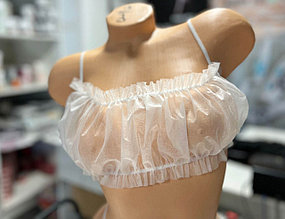 Топик одноразовый с открытой спиной, белый, спанбонд 30 гр, упаковка 10 шт.