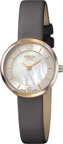 Кварцевые Boccia Titanium 3266-04-Black титан