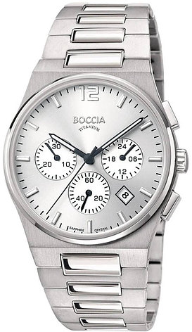 Кварцевые Boccia Titanium 3741-01 титан, фото 1