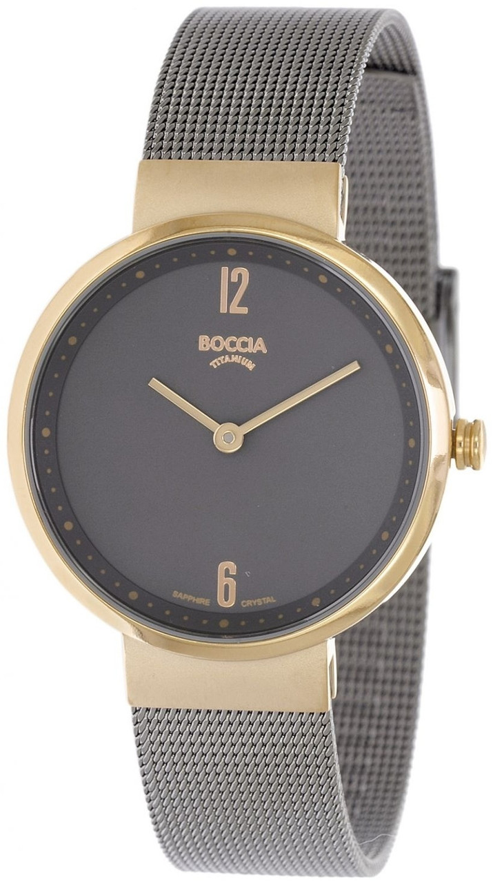 Кварцевые Boccia Titanium 3283-02-Silver титан