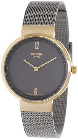 Кварцевые Boccia Titanium 3283-02-Silver титан, фото 1