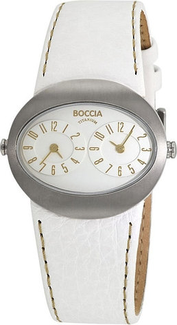 Кварцевые Boccia Titanium 3211-01-White титан, фото 1