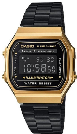 Кварцевые CASIO A168WEGB-1B пластик, фото 1