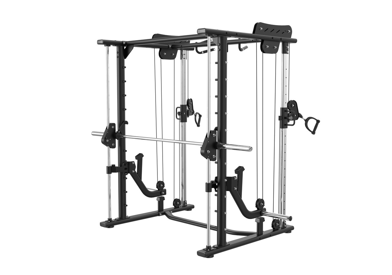 Тренажер 2в1 Машина смита/двойная блочная рама (свободный вес) HAMMERGYM ZH020