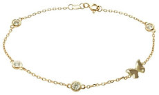 Браслет Эстет 01Б132699 длина 17 см, вес 1.58 г золото, плетение якорное