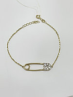 Эстет 01Б132716Р длина 17 см, вес 3.04 г золото, плетение якорное