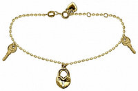 ЭСТЕТ 01Б731803 длина 17 см, вес 2.08 г золото, плетение якорное